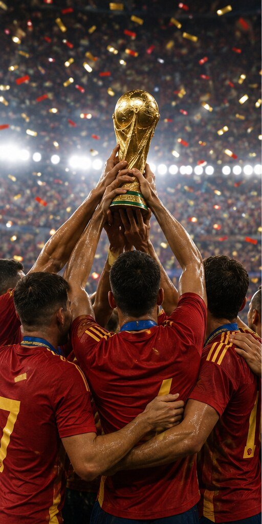 Sports editorial image for Spain crowned world champions after dramatic final